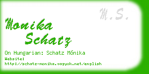monika schatz business card