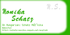 monika schatz business card